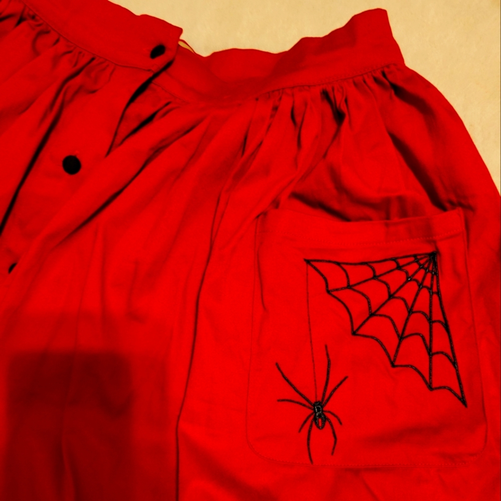 Lindy Bop Black Widow Spiderweb Skirt